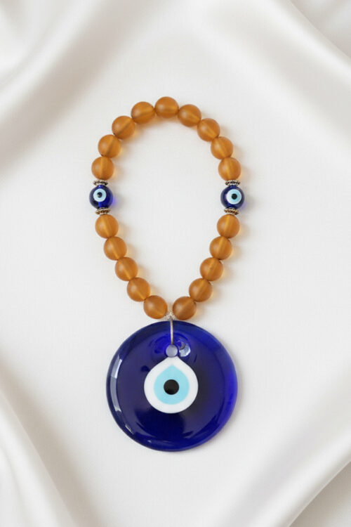 Bohemian Amber Beaded Glass Evil Eye Protection Hanging