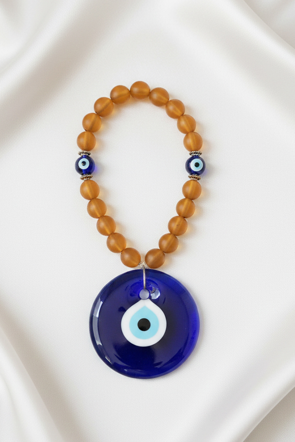 Bohemian Amber Beaded Glass Evil Eye Protection Hanging