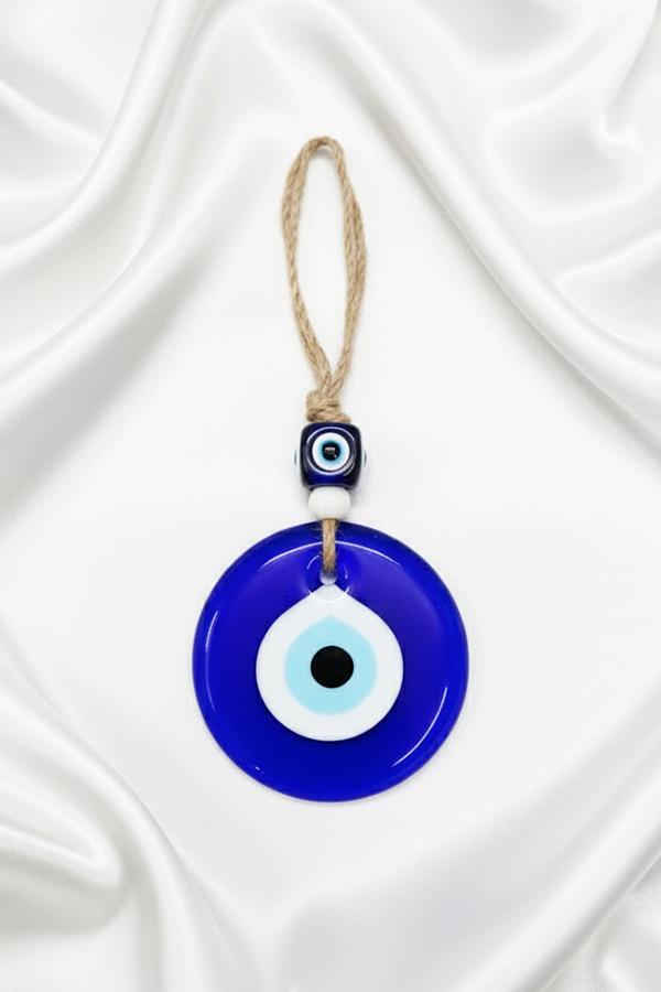 Classic Deep Blue Glass Evil Eye Nazar Protection Wall Hanging