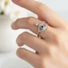 Silver Evil Eye Adjustable Ring – Sparkle of Protection