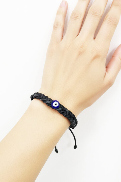 Black Braided Evil Eye Thread Bracelet (3 Piece)
