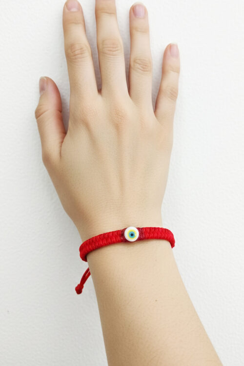 Red Macrame Evil Eye Thread Bracelet (3 Piece)