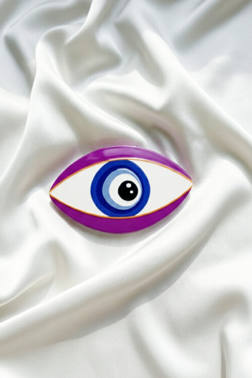 Exquisite Blue Mosaic Mandala Evil Eye Coaster