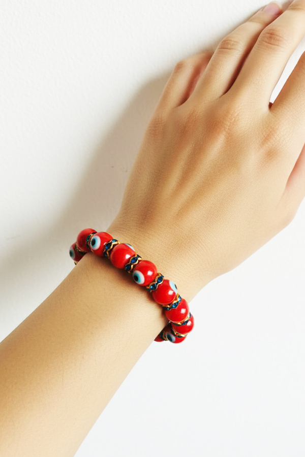 Radiant Red Evil Eye Protection Bracelet