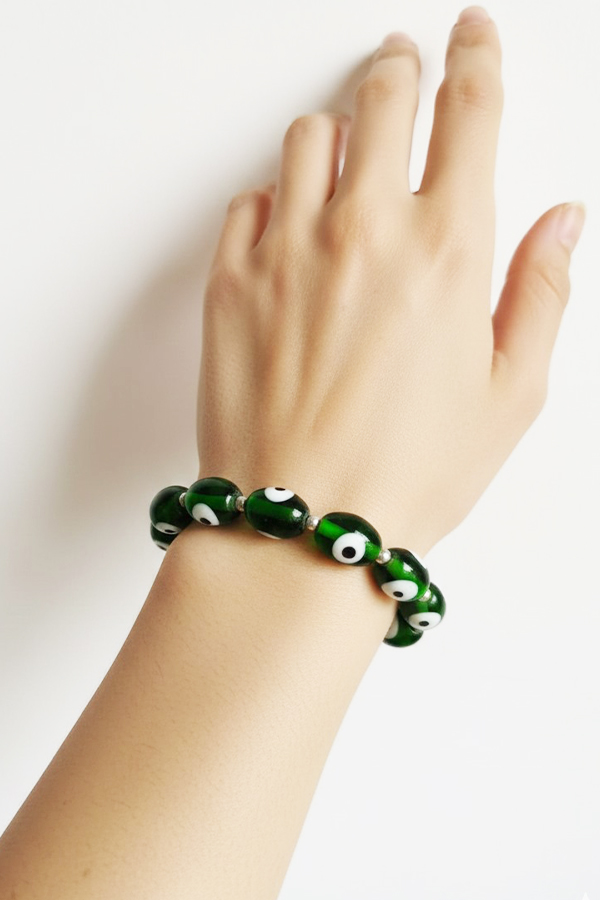 Emerald Green Evil Eye Protection Bracelet