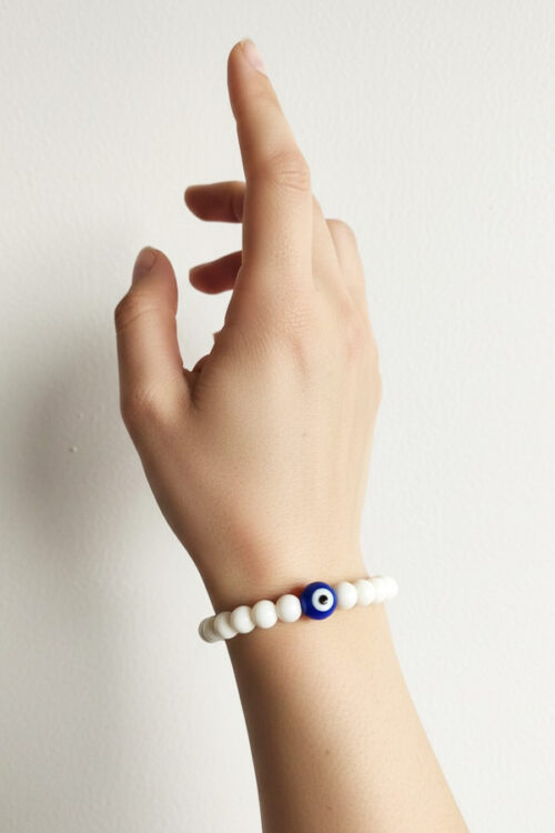 Pure White Evil Eye Protection Bracelet