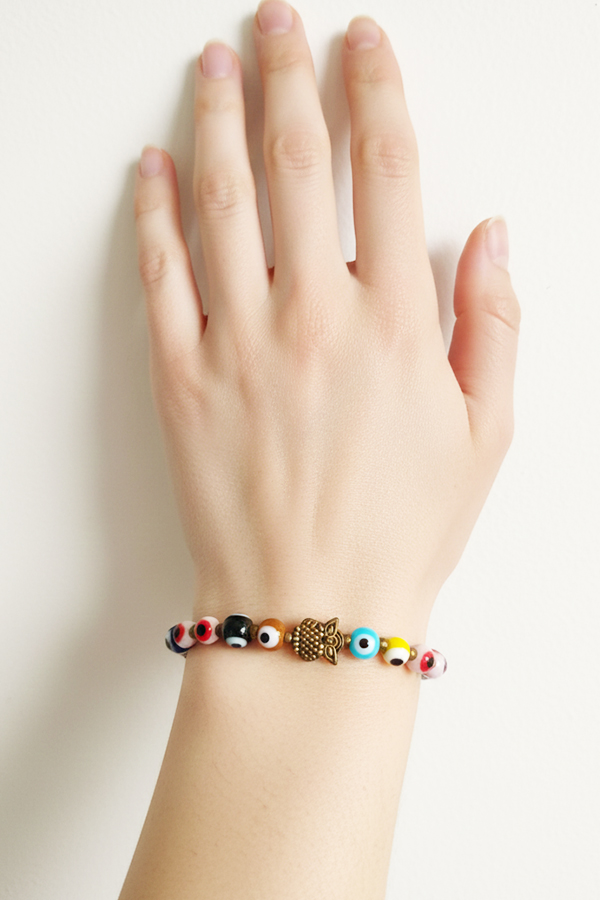Bohemian Multicolored Evil Eye Bracelet